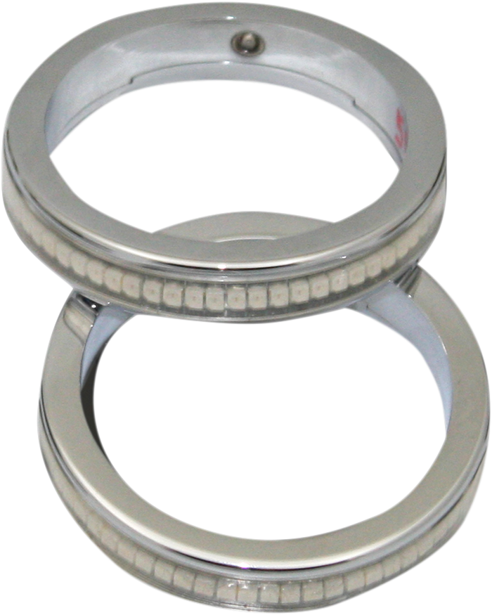 Custom Dynamics Wrap-Arounds™ LED Lights - 56 MM - Chrome - Clear/Amber