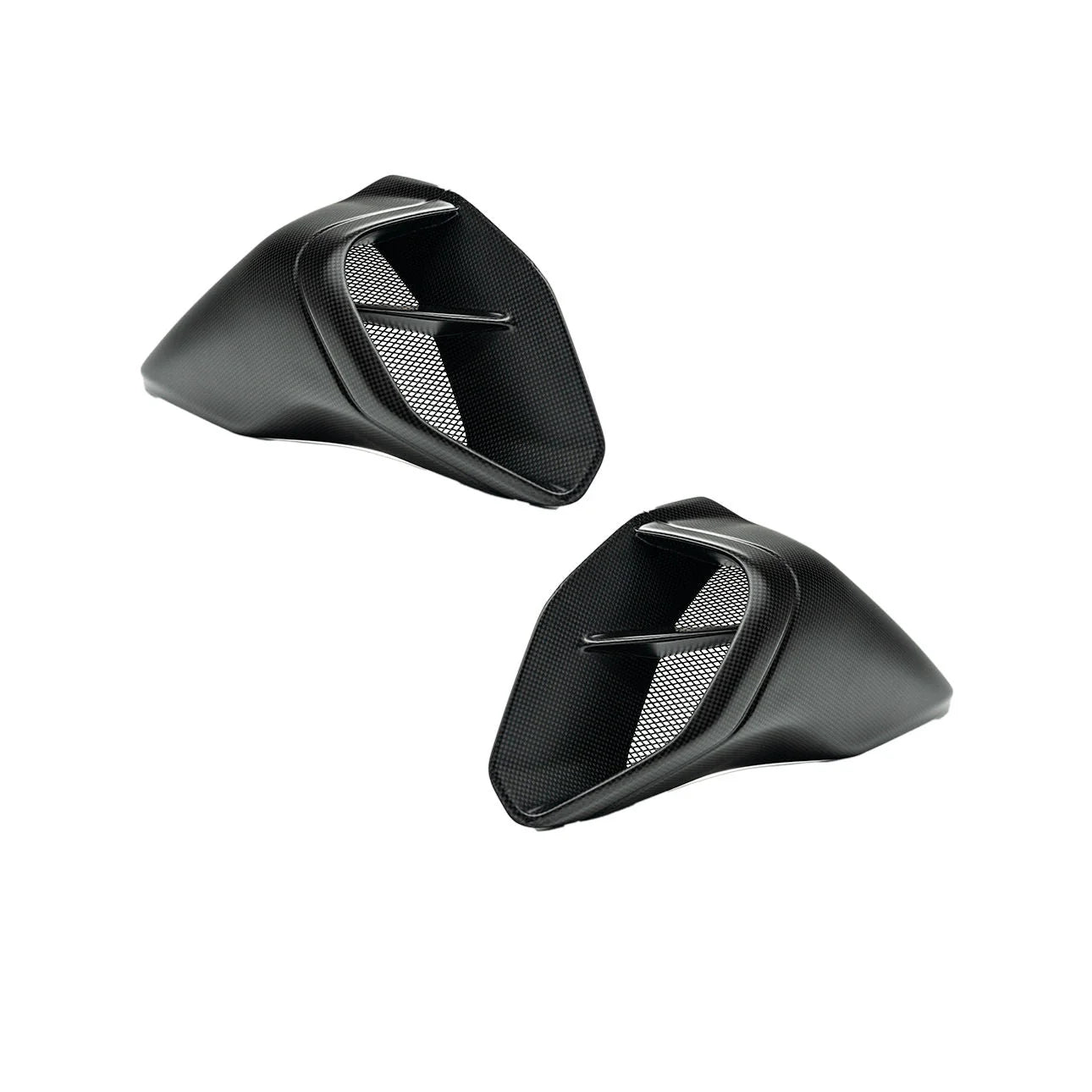 Ilmberger Carbon Fiber Satin Air Intake Set With Mesh For Ducati Diavel V4