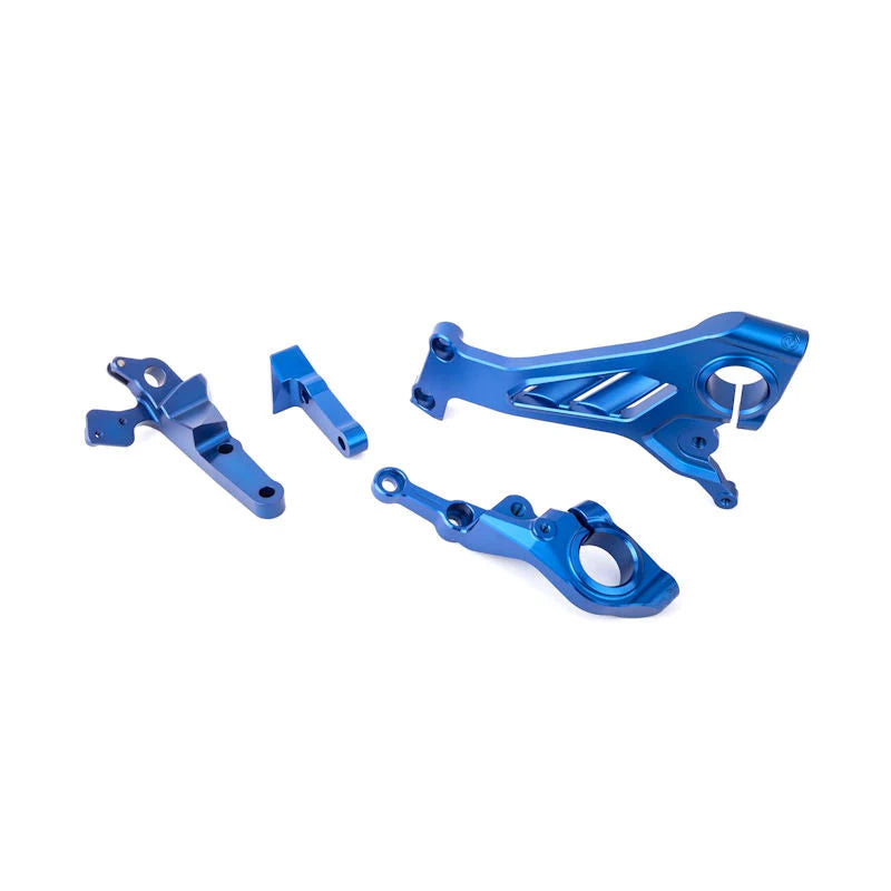 Motocorse CNC Billet Rear Set Mount Support Set For Panigale V4 V4S SP - Blue / 2018 to 2021