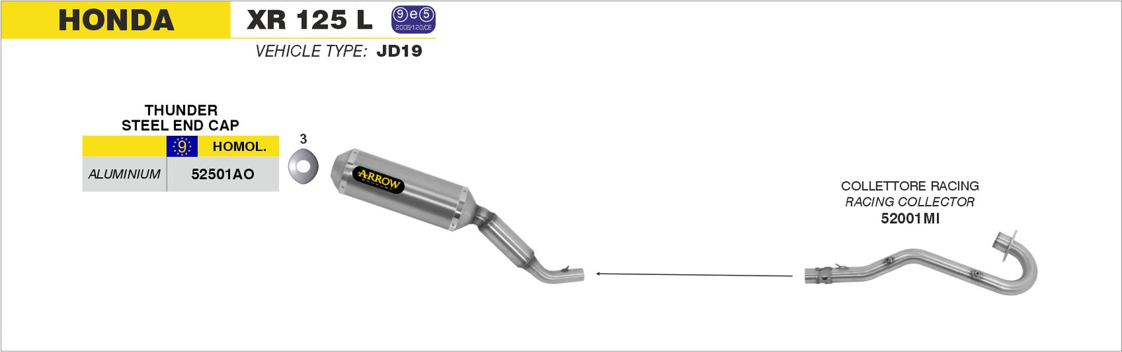 52501AO Off-Road Thunder Aluminium Slip On Homologated