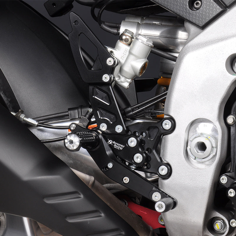 Bonamici Racing Adjustable Rearsets (Reverse Shifting) - Aprilia RSV4 RF - Tuono V4