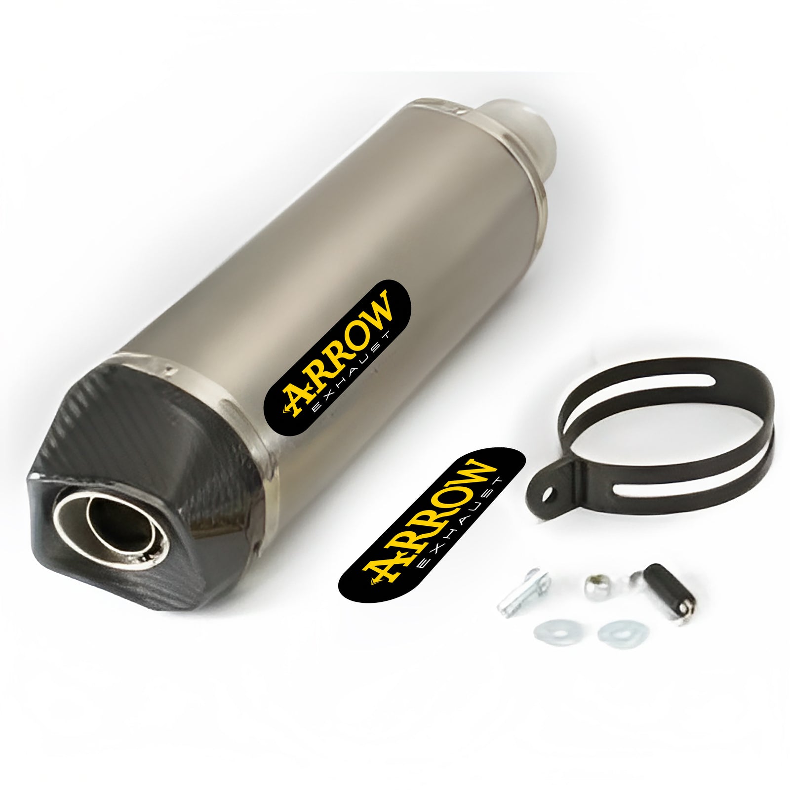 Arrow 71809PK Maxi Race-Tech Titanium Slip On With Carbon End Cap