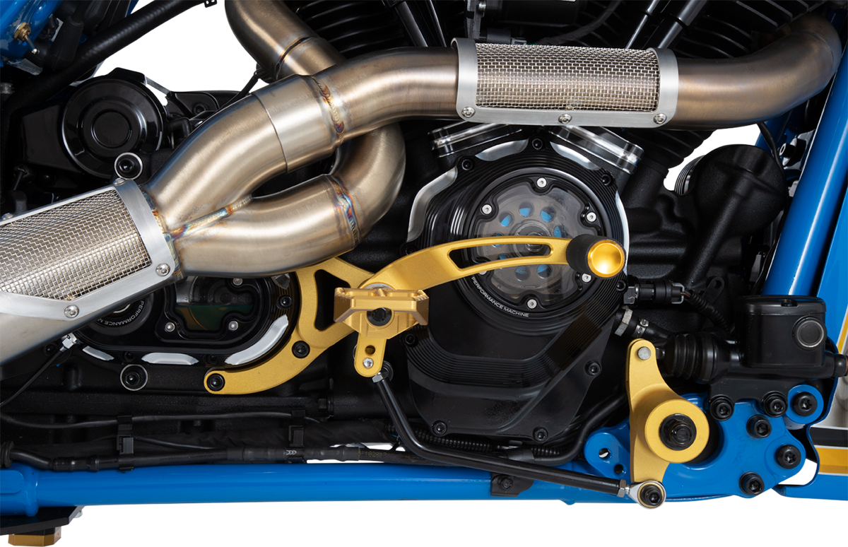Performance Machine (PM) Mid Control - Gold -Softail