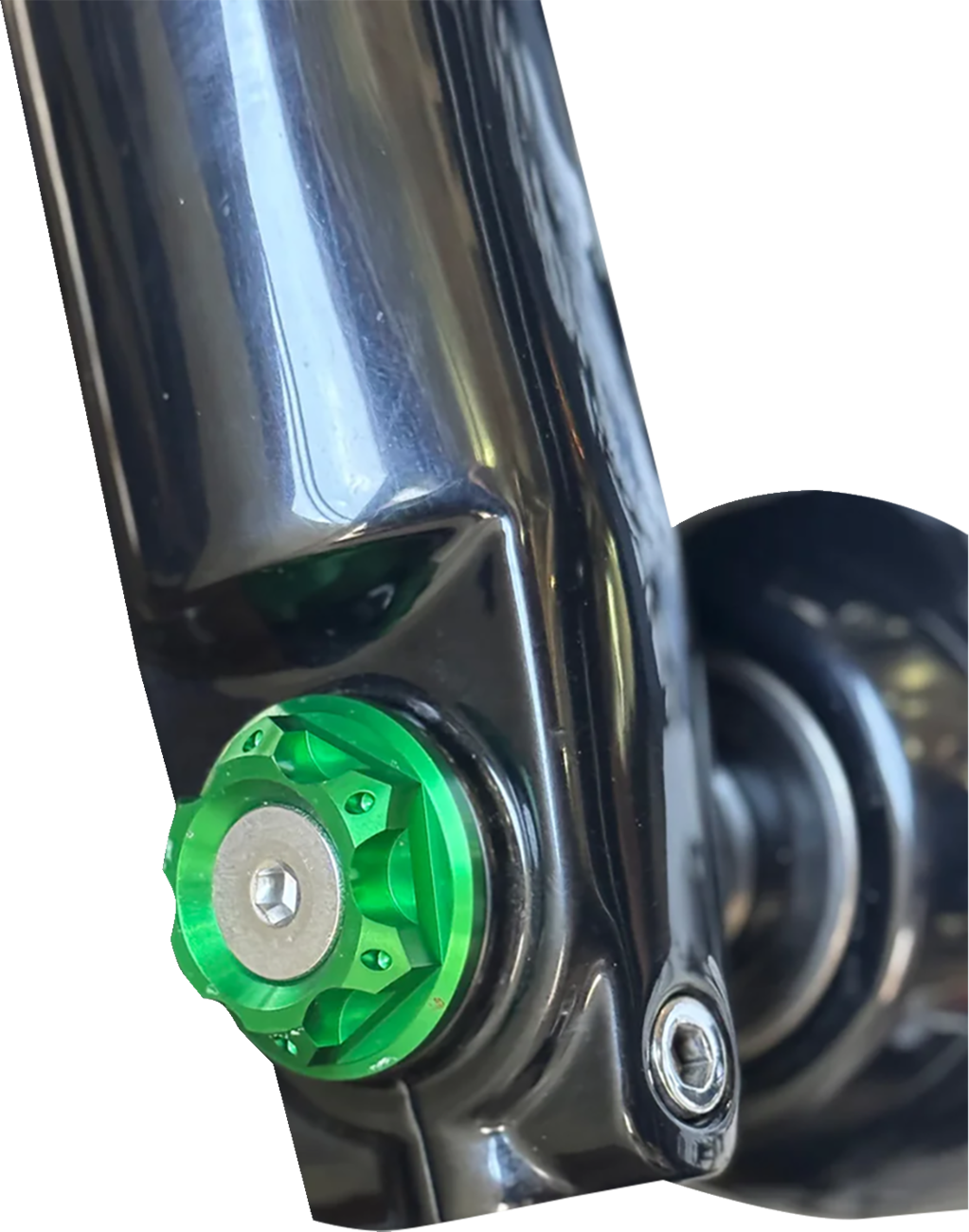 Paul Yaffe Bagger Nation Y-Axle With Turret Style Axle Cover Kit - Custom - Front - Green - 25 MM