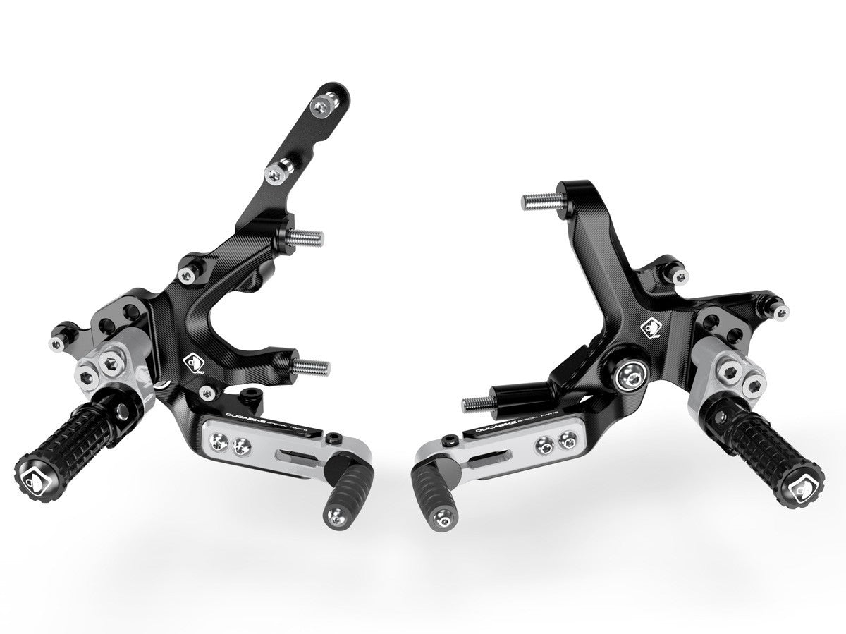 Ducabike DBK PRSFV201 SF V2 Adjustable Rearset - BLACK-SILVER
