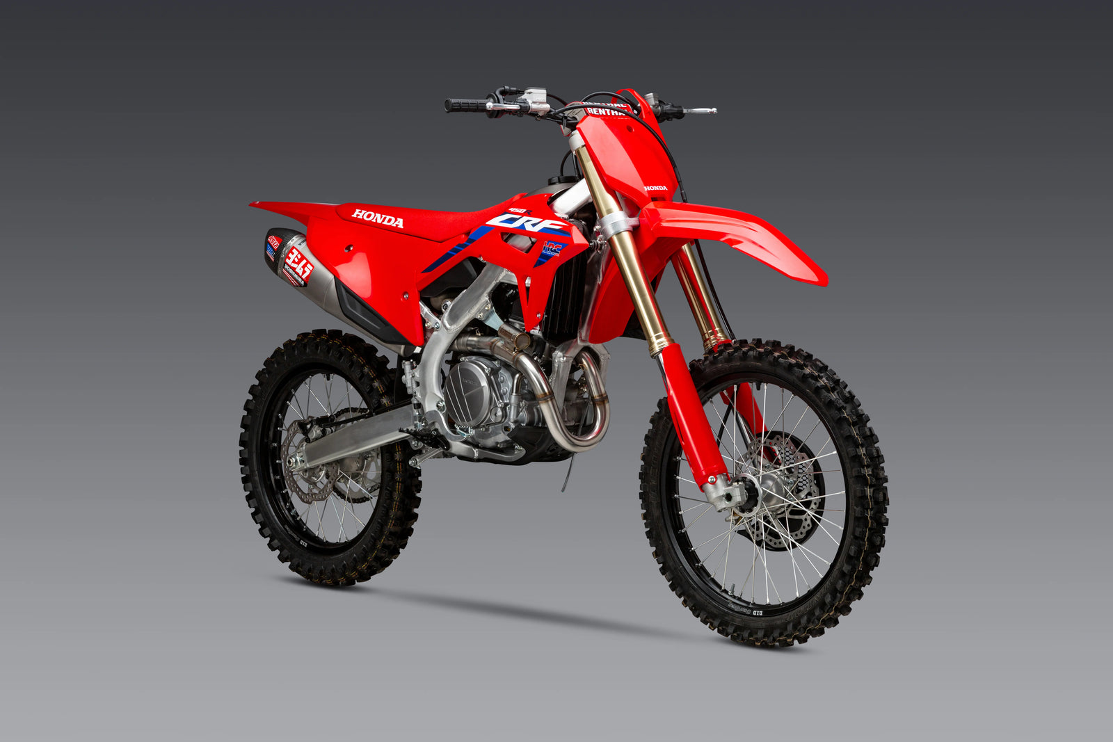 Yoshimura CRF450R/RX 2021-2024 / CRF450R-S 2023-2024 RS-12 Stainless Full Exhaust, W/ Stainless Muffler