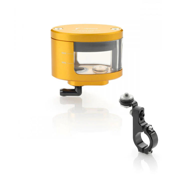 Rizoma Next Front Brake Fluid Reservoir Kit With Bracket For Tuono V4 1100 - Gold