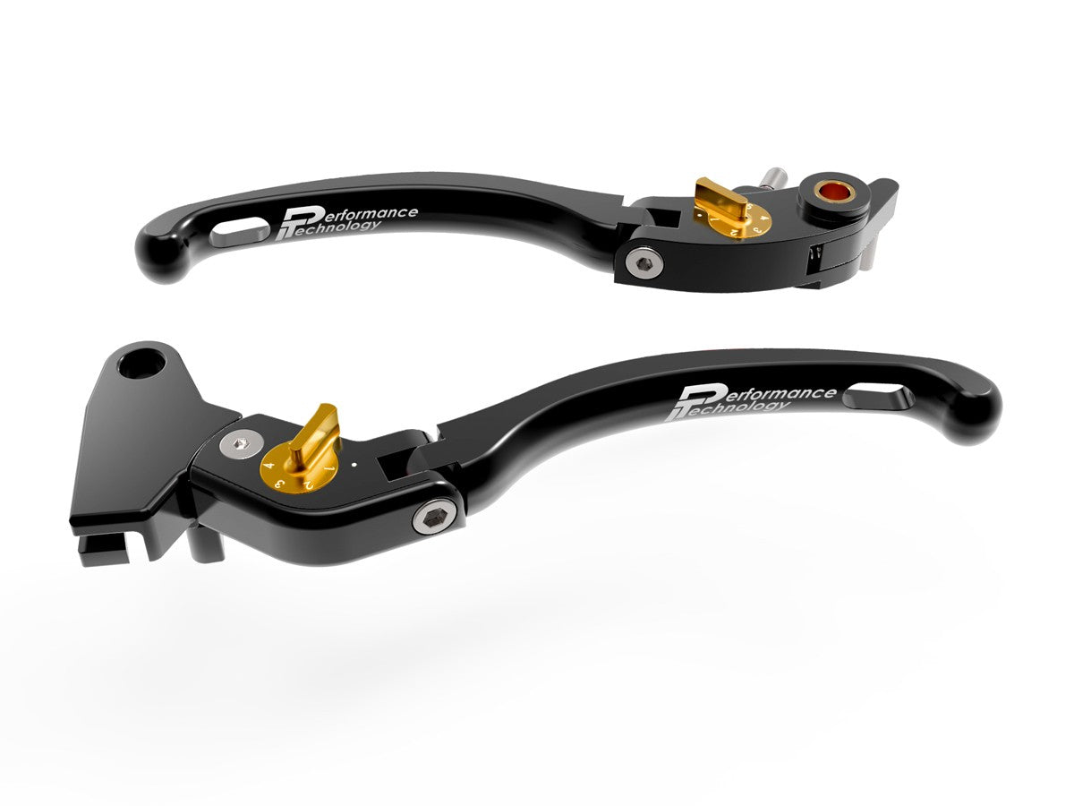 Ducabike DBK LE14 Brake / Clutch Adjustable Levers Eco GP 1 - BLACK-GOLD