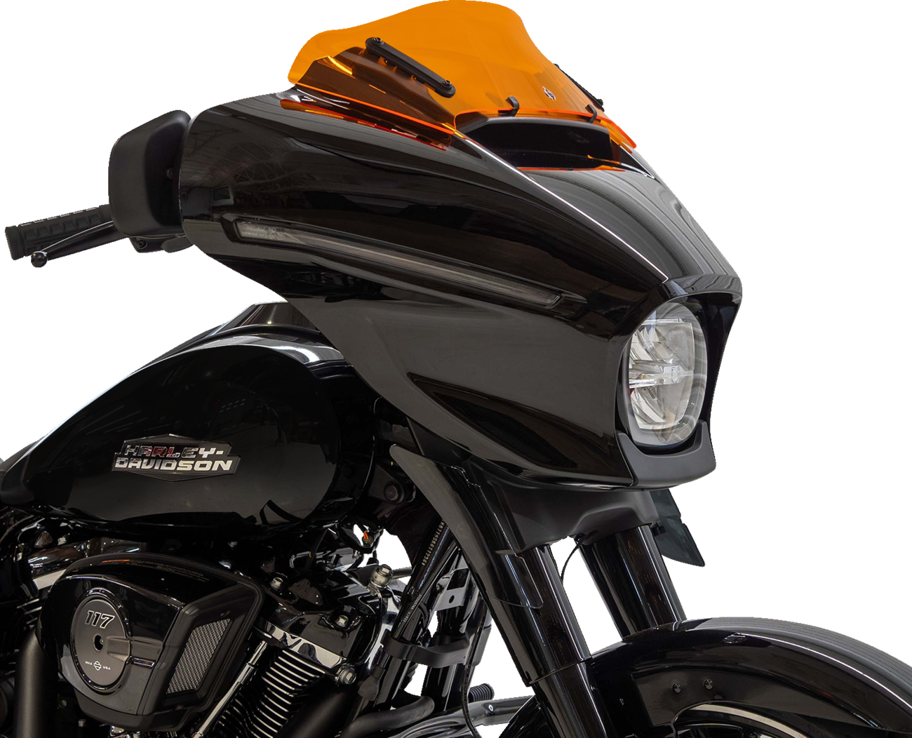 Klock Werks Kolor Flare® Windshield - 6-1/2" - Orange - '23-'25 FLHX