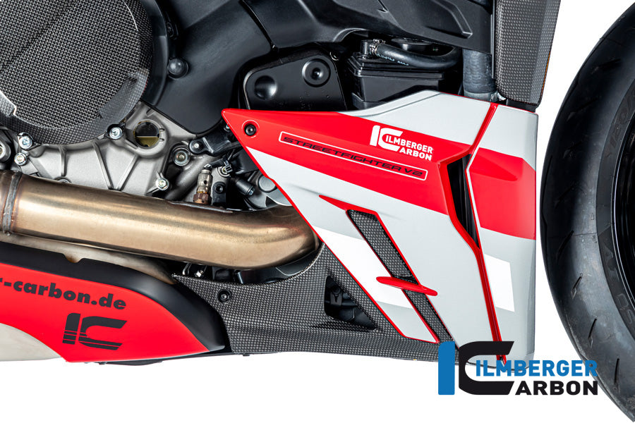 Ilmberger Carbon Belly Pan Insert Right Ducati Streetfighter V2 - Gloss