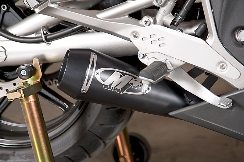 M4 Exhaust 2010 Ninja 650 Slip On with Black GP Canister