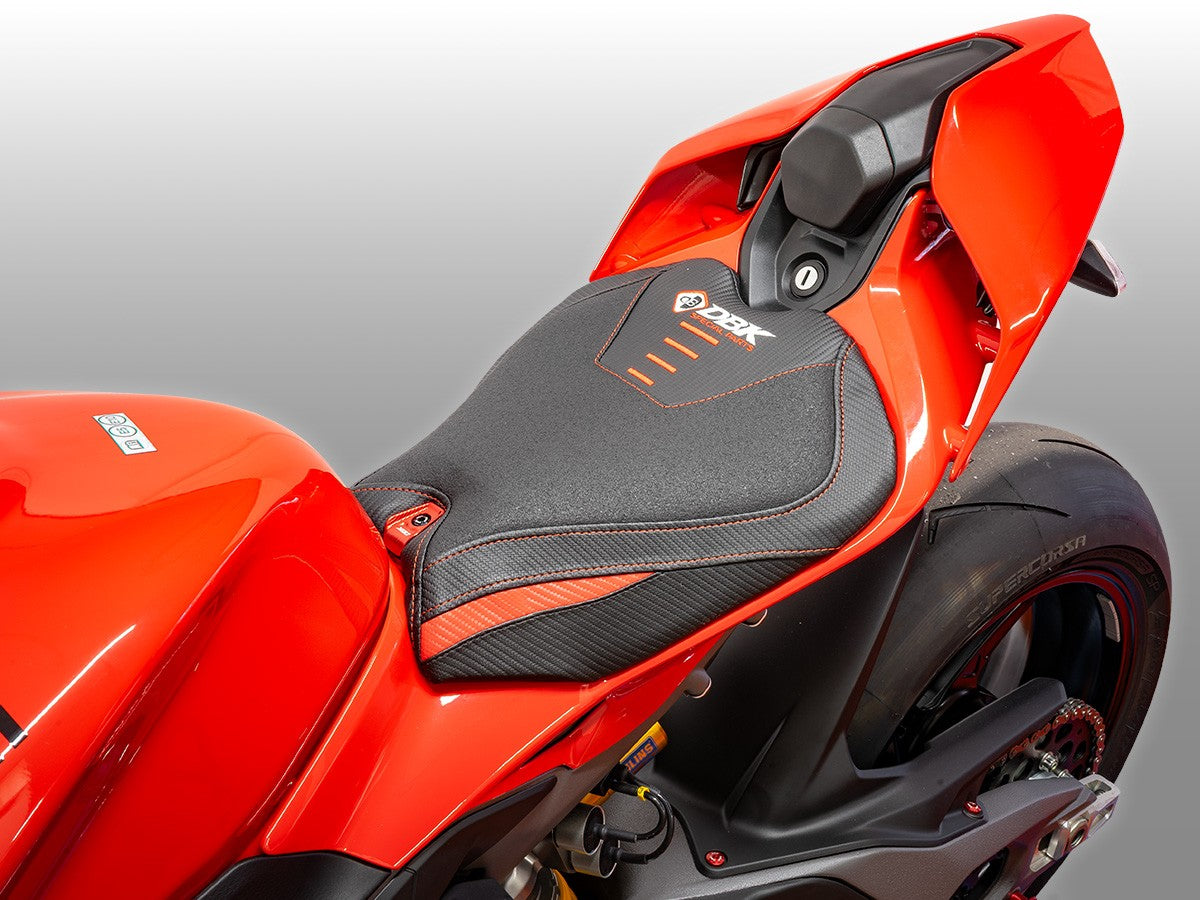 Ducabike DBK Csv4c02 Panigale V4 MY 2025 Comfort Rider Seat Cover - BLACK-RED