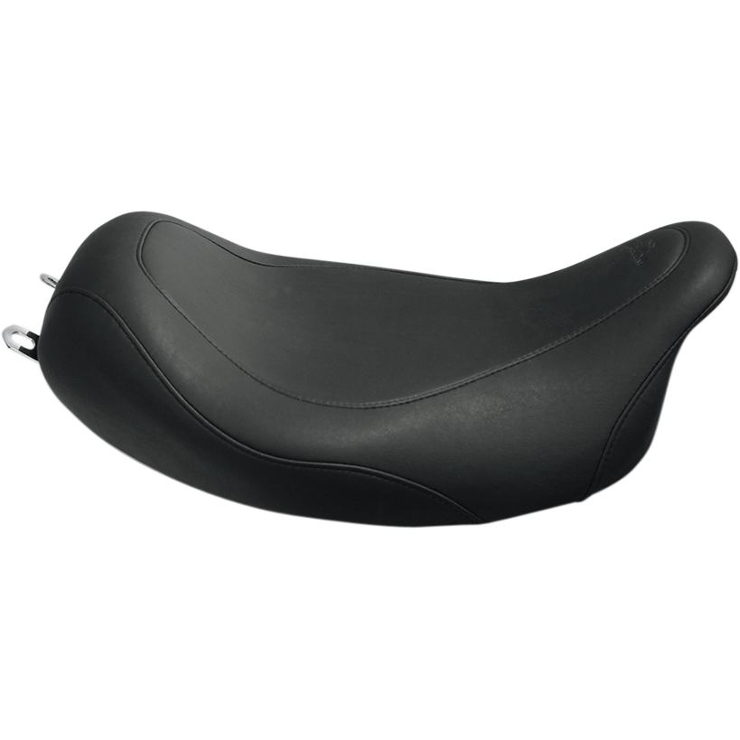 Mustang Seat - Wide Tripper™ Solo - Without Backrest - Smooth - Black - FL '08-'25