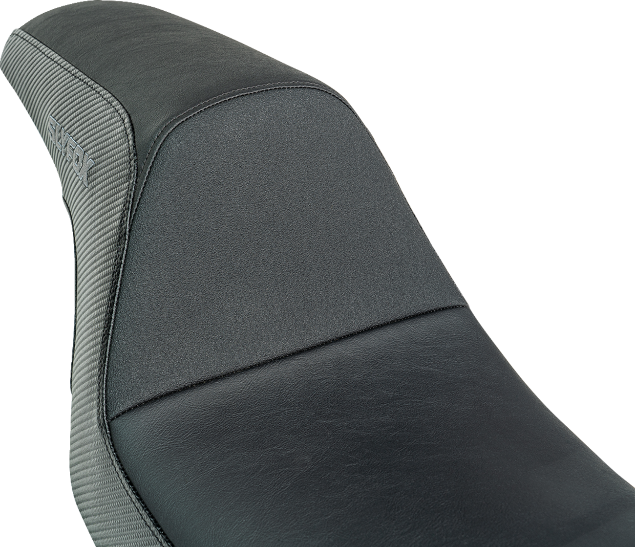 Slyfox Drifter Seat - Gray Logo - Black Vinyl - Smooth - FXR '82-'00