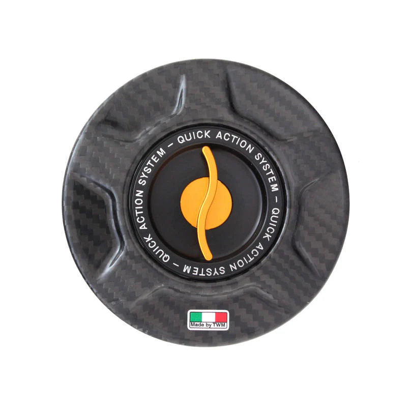 TWM Quick Action Carbon Fiber Gas Cap For S1000RR - TBMWF.02 - Gold