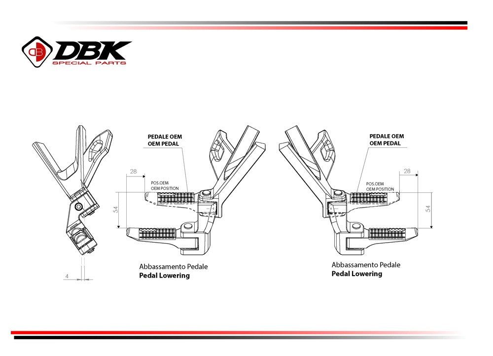Ducabike DBK Pap05 BMW R1300GS Passenger Footpeg Comfort Kit