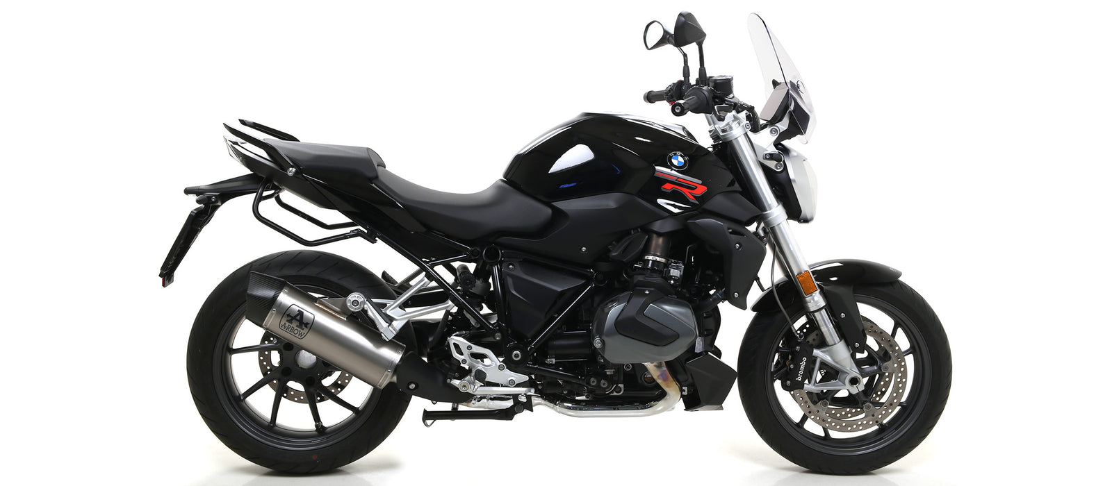 Arrow 71925PK Maxi Race-Tech Titanium Slip On With Carbon End Cap