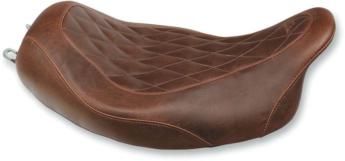 Mustang Seat - Wide Tripper™ Solo - Without Backrest - Diamond - Brown - FL '08-'25