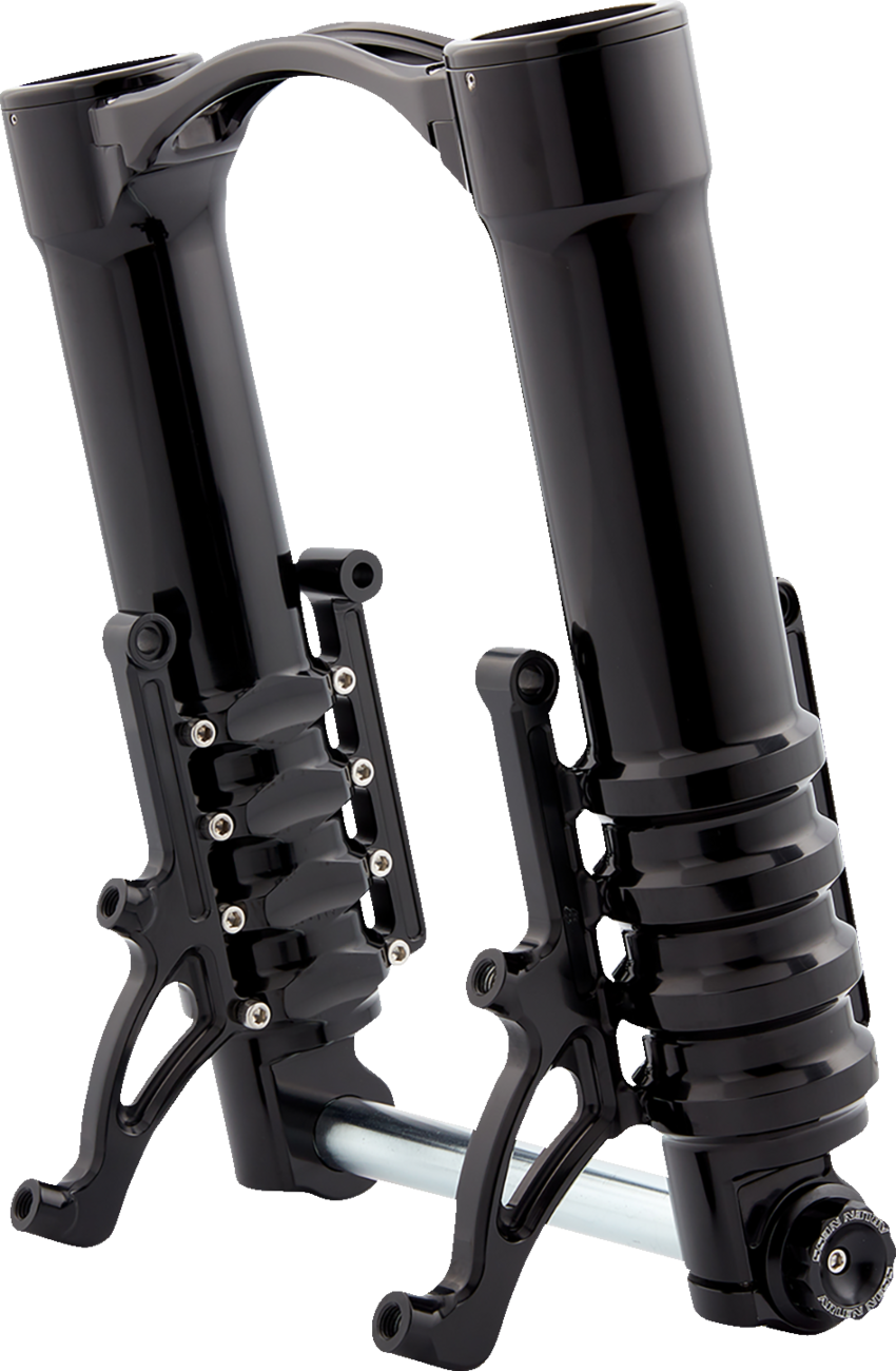 Arlen NESS Fork Legs - 49 MM - Black Anodized - For Custom Radial Mount Brake Caliper