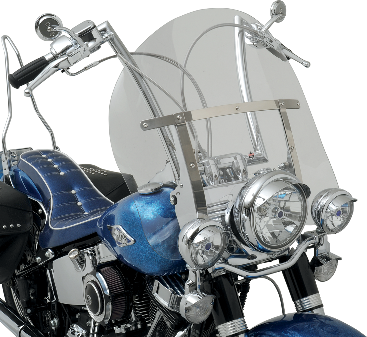 Klock Werks Billboard Flare® Windshield - 17" - Clear - '86-'17 FLST
