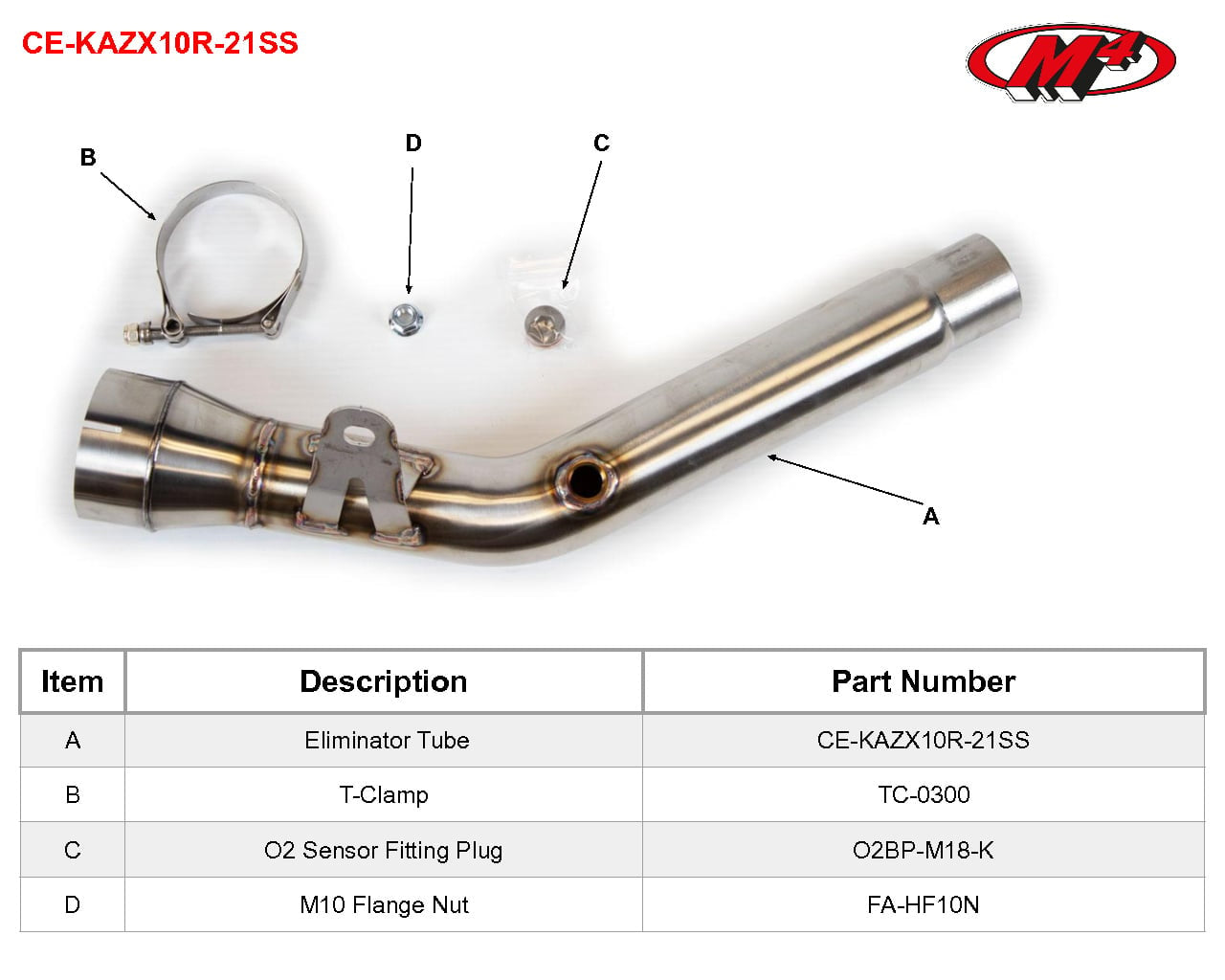 M4 Exhaust CE-KAZX10R-21SS