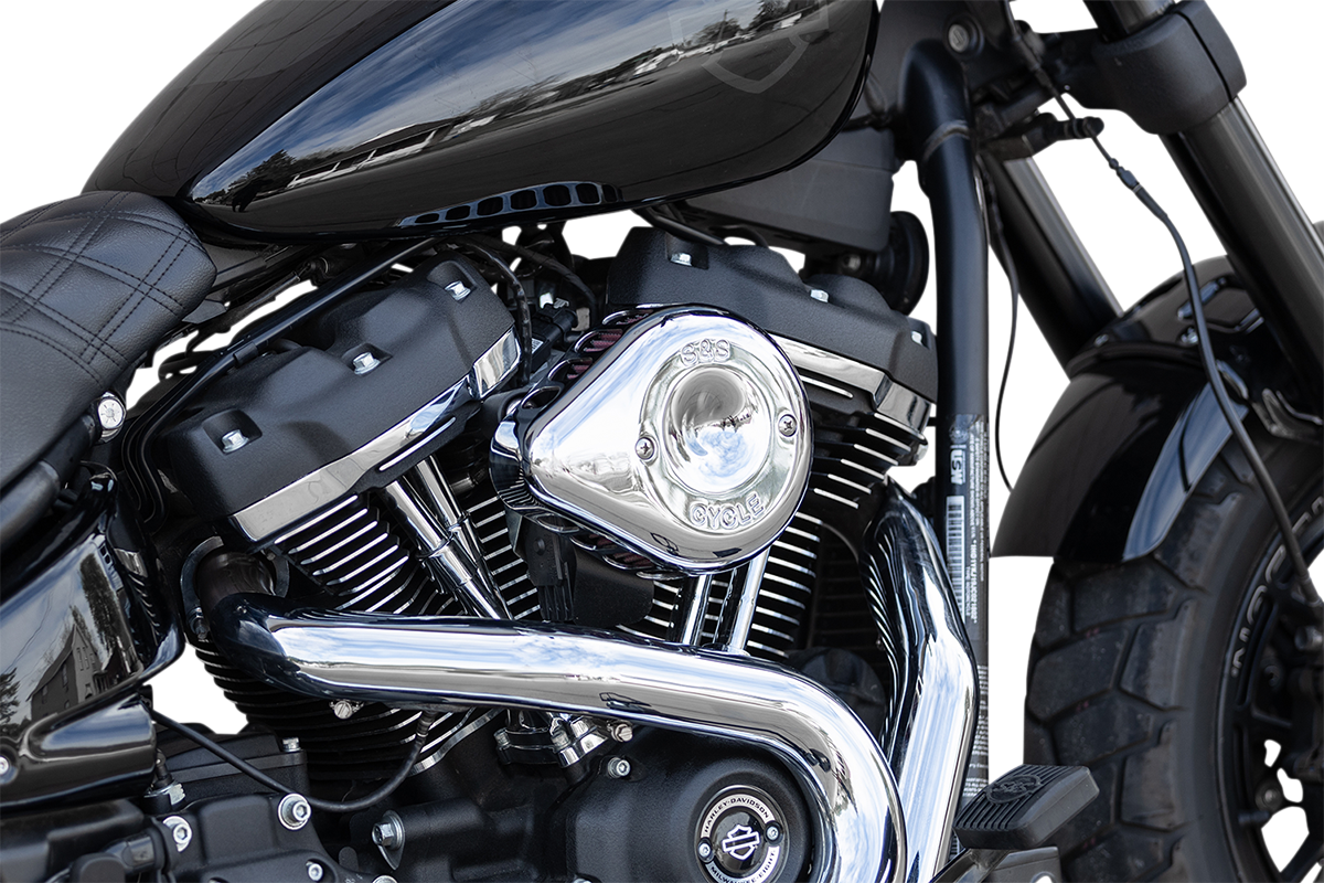 S&S Cycle Mini Teardrop Stealth Air Cleaner Kit - Chrome
