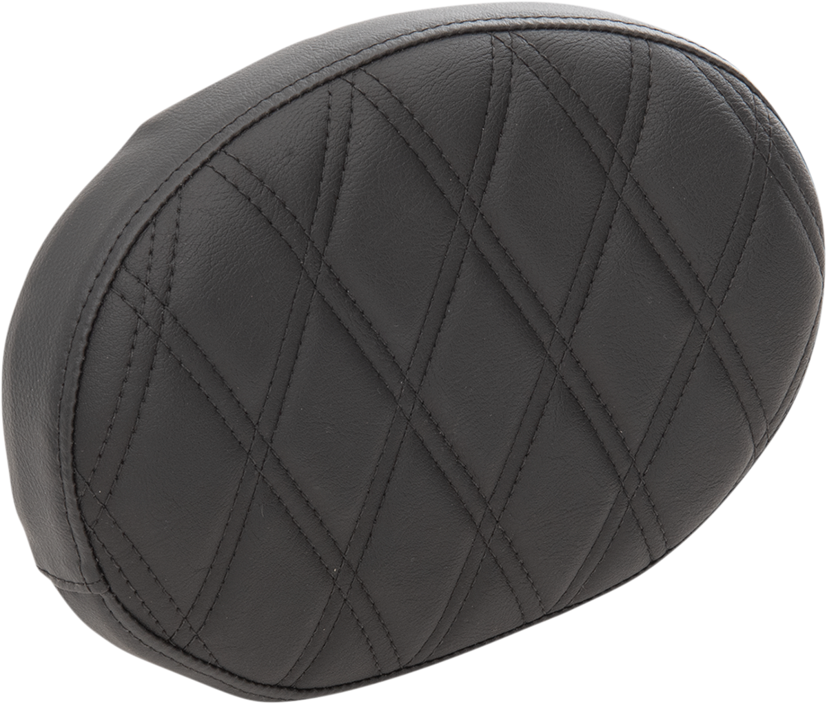 Drag Specialties Seats Oval Sissy Bar Pad - Double Diamond - Black Stitch - FL '99-'22