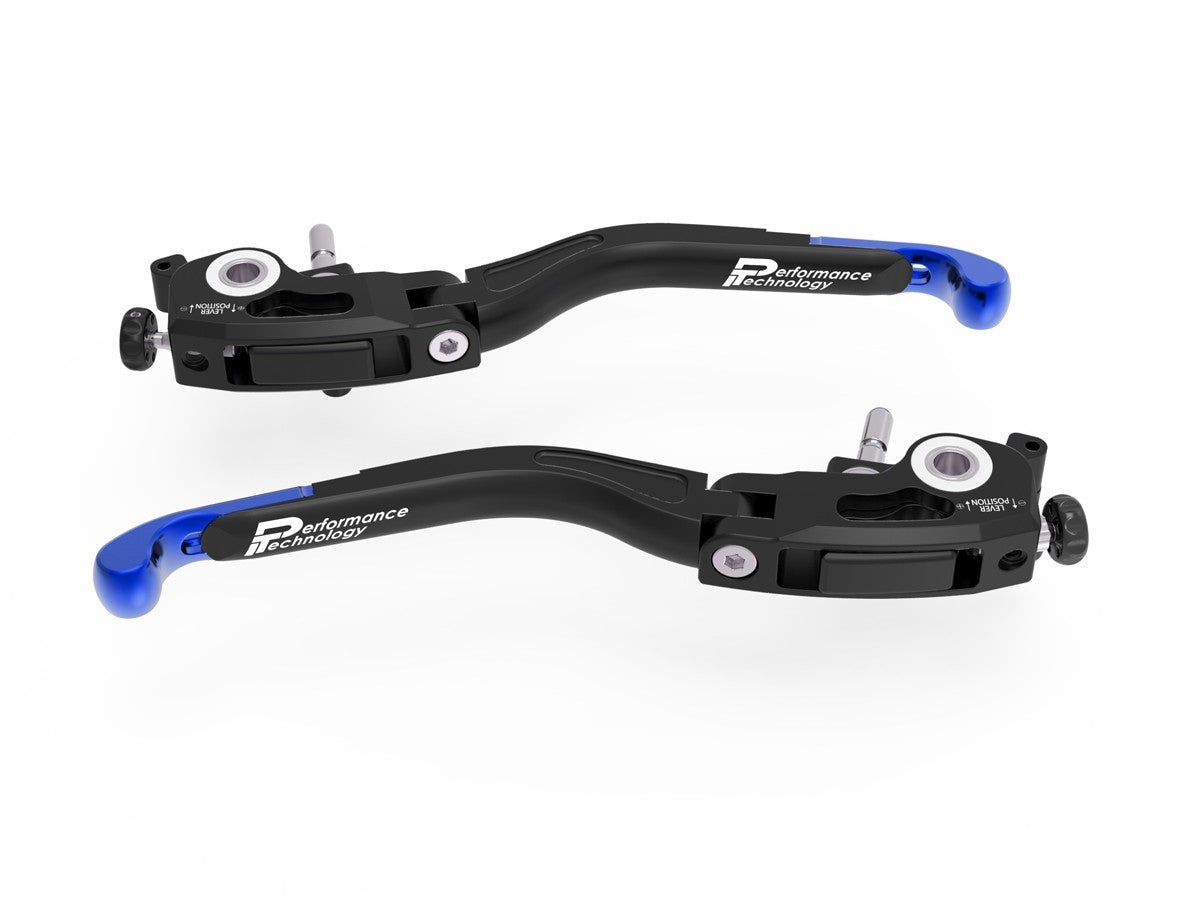 Ducabike DBK L26 Evo Brake + Clutch Adjustable Levers - BLACK-BLUE