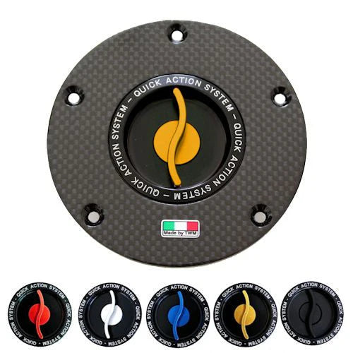 TWM Quick Action Carbon Fiber Gas Cap For KTM - TKTMFP.02 - Gold