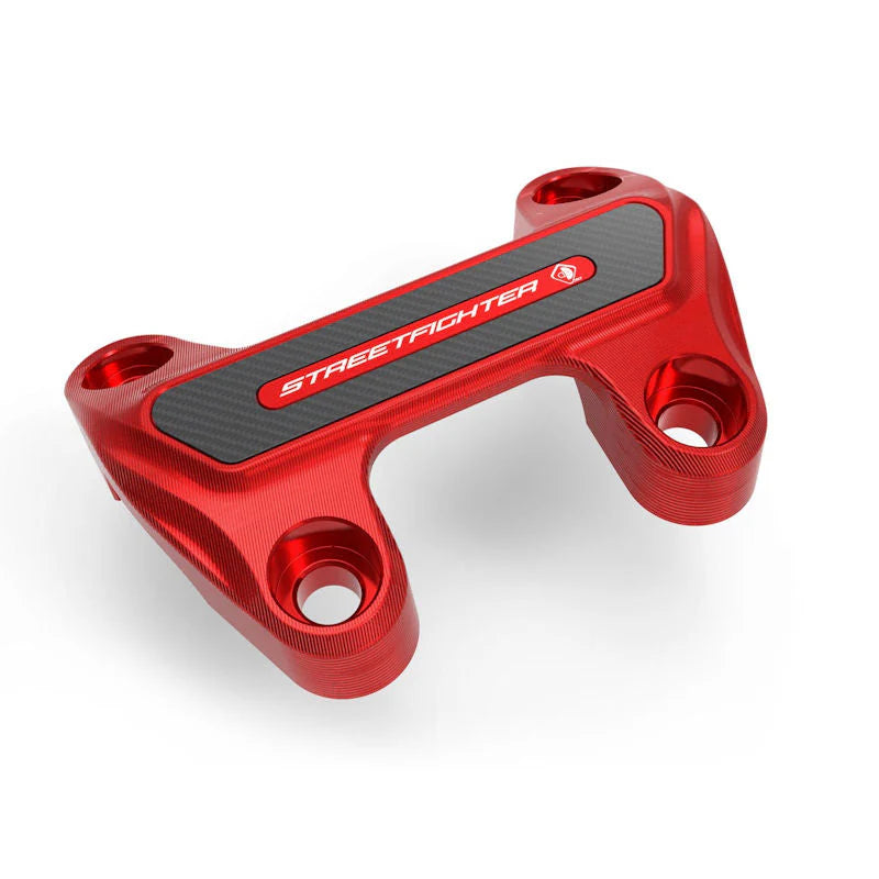 Ducabike DBK Carbon Fiber CNC 3D Handlebar Clamp Ducati Streetfighter V4 V4S - Red