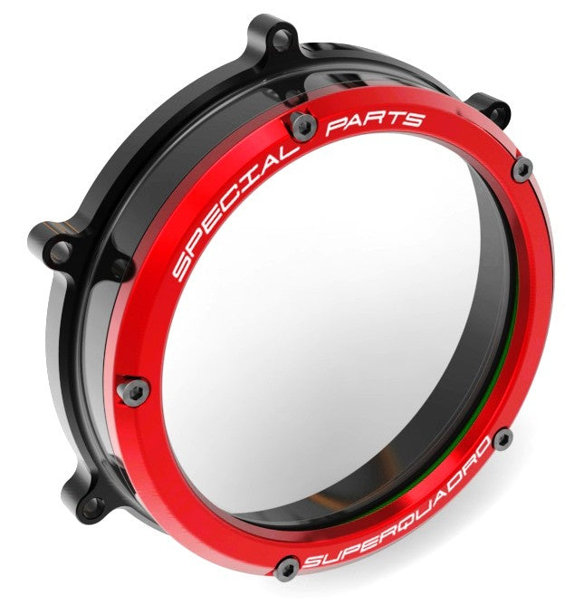 Ducabike DBK Cc119902 Clear Clutch Cover Panigale - BLACK-RED