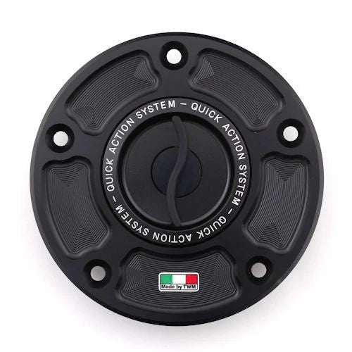 TWM Quick Action CNC Aluminum Gas Cap For Suzuki - TSPR.02 - Black