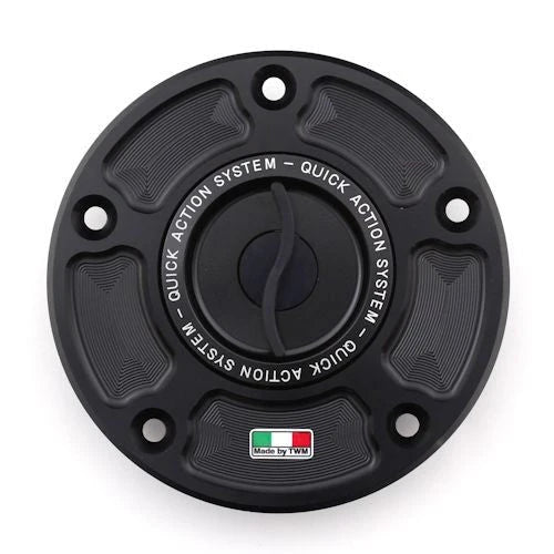 TWM Quick Action CNC Aluminum Gas Cap For Suzuki - TSPR.02 - Black