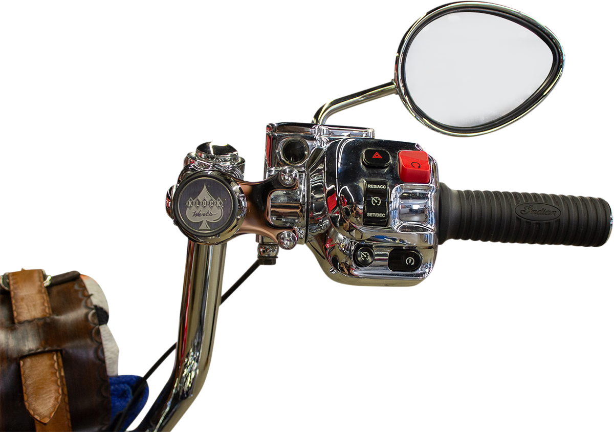 Klock Werks iOmount™ For Indian - Ambidextrous Mount - Chrome - Touring