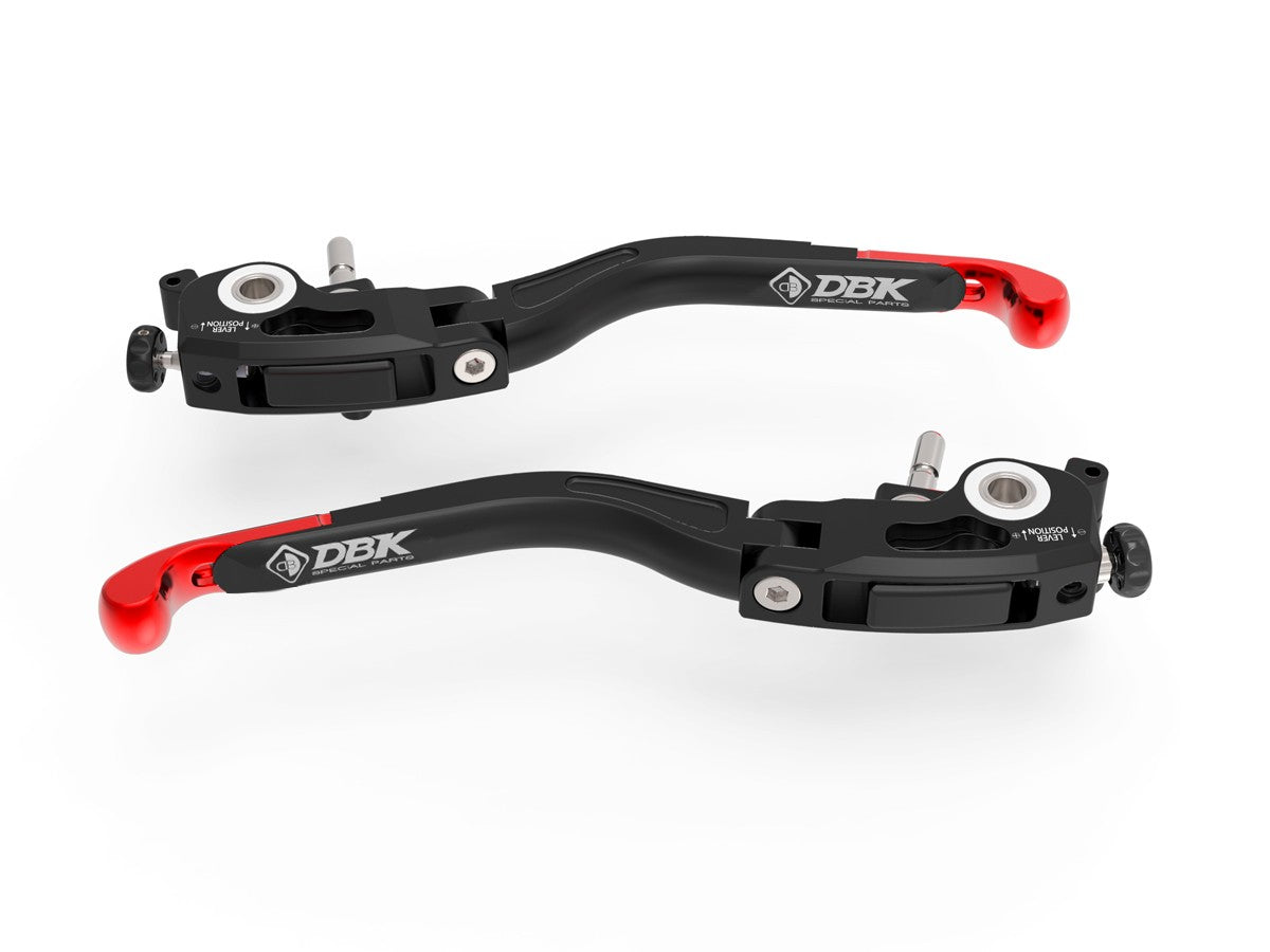Ducabike DBK L37 Evo Brake + Clutch Adjustable Levers - BLACK-RED