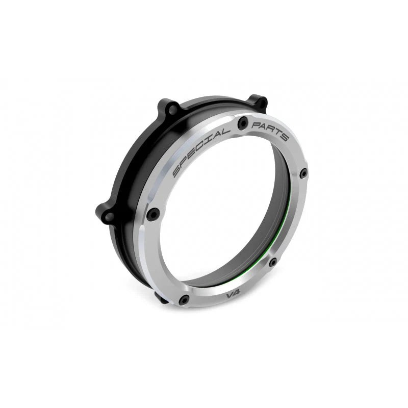 Ducabike DBK Clear Clutch Cover For Ducati Diavel V4 - Black/Silver