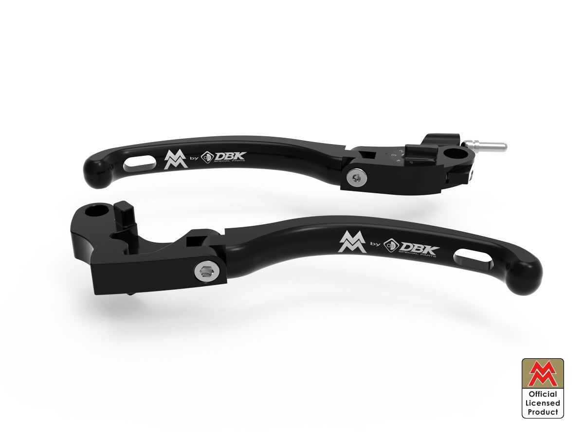 Ducabike DBK LE22 Brake / Clutch Adjustable Levers Eco GP 1 - BLACK-BLACK