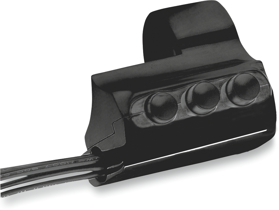 Performance Machine (PM) Contour Billet Handlebar Switch - Right Side - Three Button - Black