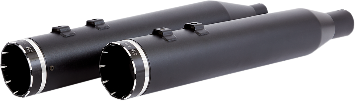 Khrome Werks 4-1/2" HP-Plus® Slip-On Mufflers - Black With Tracer - Touring