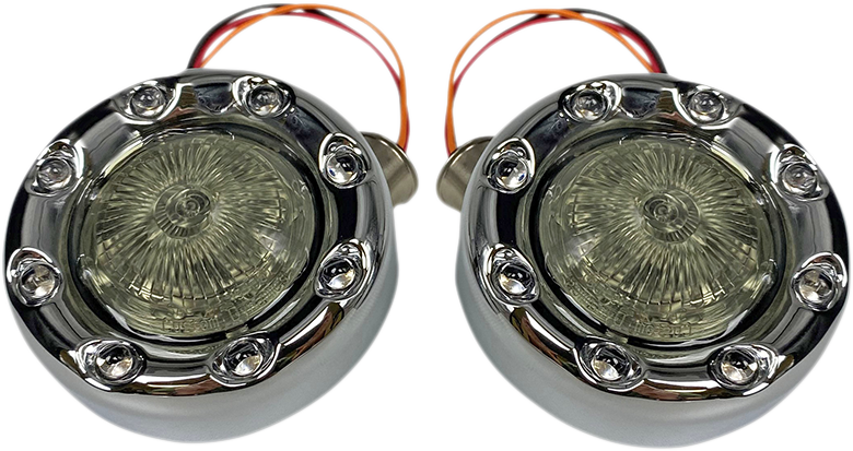 Custom Dynamics Bullet Turn Signal 1157 - Chrome - Smoke Lens