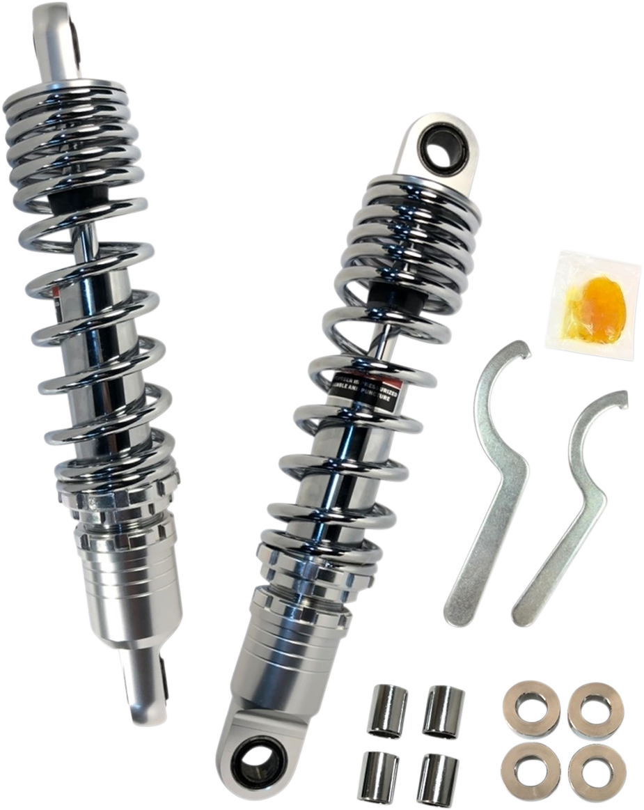 Drag Specialties Shocks Premium Ride-Height Adjustable Shocks - 12.5" - Standard - Chrome