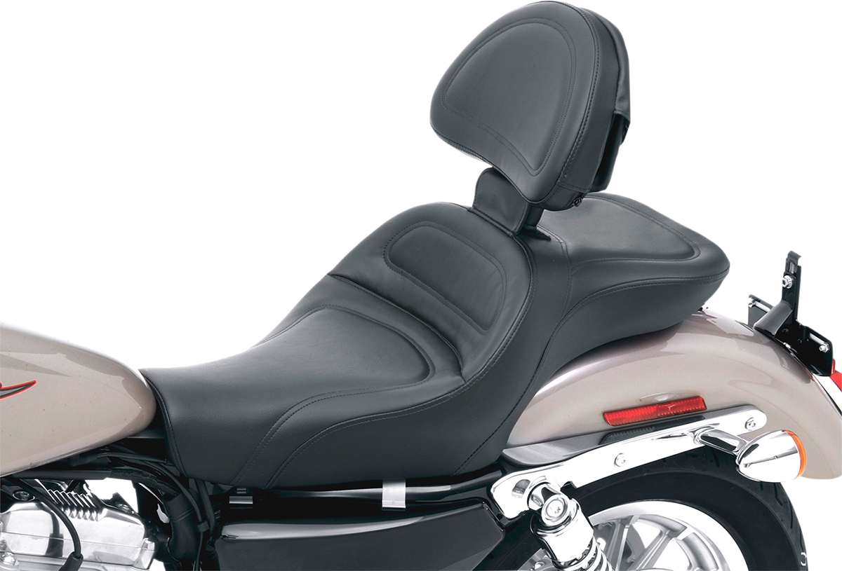Saddlemen Seat - Explorer™ - With Backrest - Stitched - Black - XL '04-'20