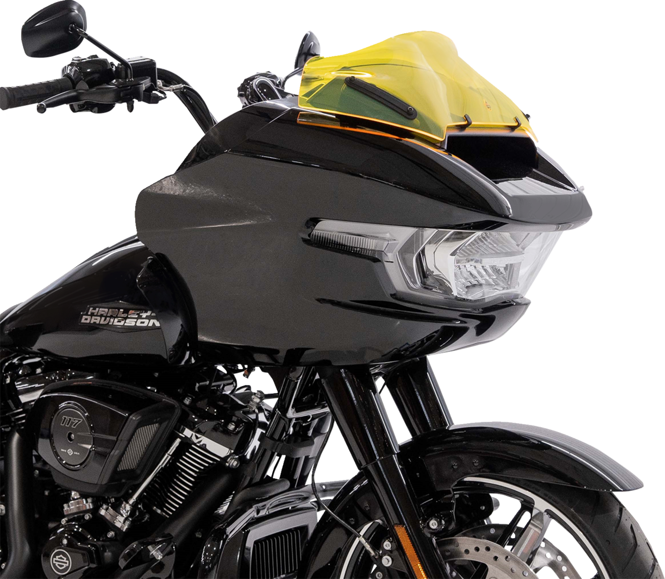 Klock Werks Ice Flare® Windshield - 8" - Yellow Ice - '23-'25 FLTRX