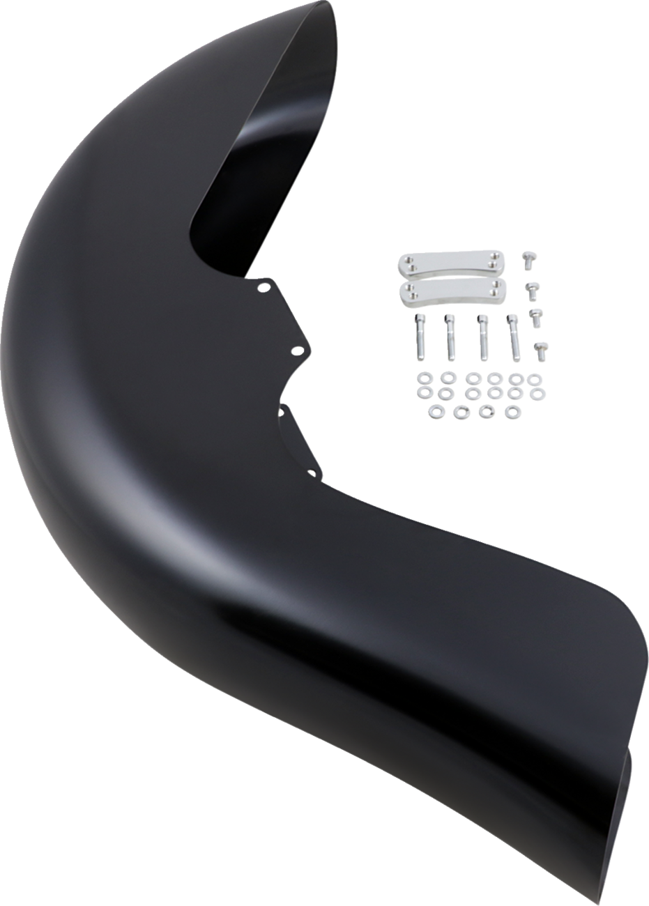Klock Werks Benchmark Front Fender - For Raked Frames - Black - 26" - HD Touring/Trike