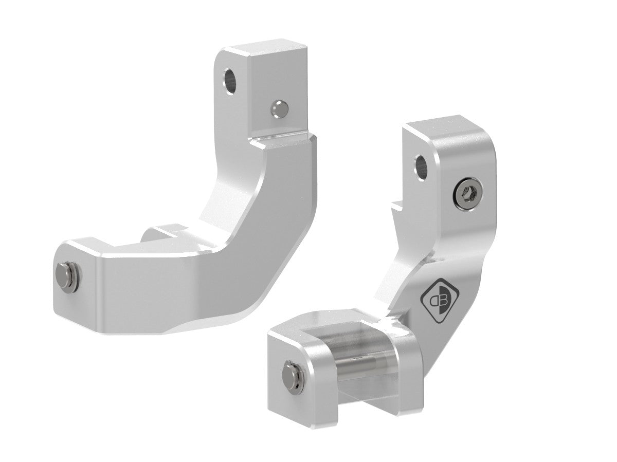 Ducabike DBK PAP04 Moto Guzzi Passenger Footpeg Comfort Kit - Silver