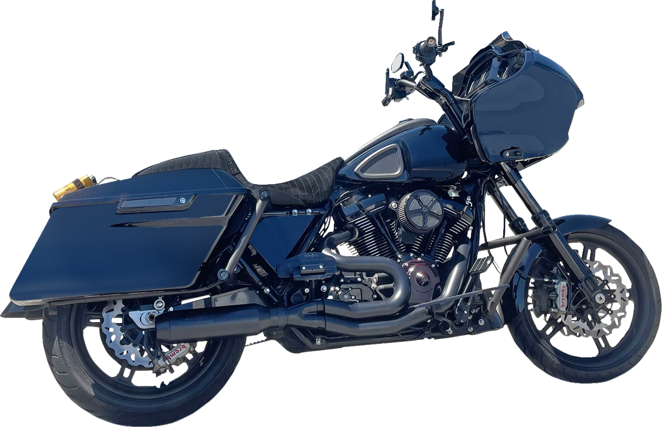 Bassani Xhaust 2-Into-1 Mid-Length Super Bike Exhaust System - 4" Muffler - M8 Touring