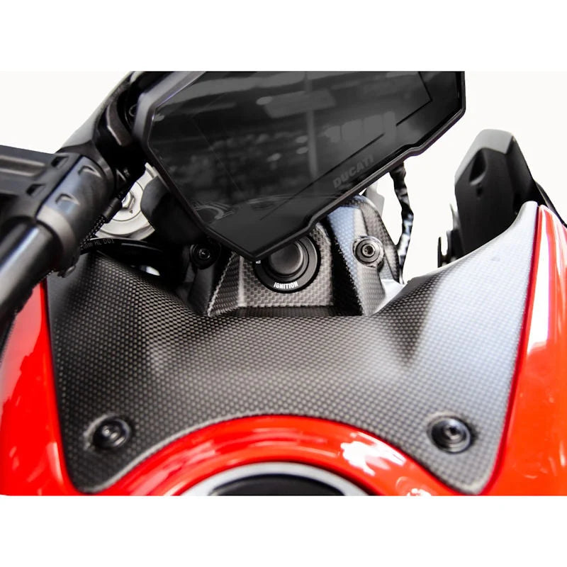 Ducabike DBK Carbon Fiber Ignition Key Lock Cover For Ducati Diavel V4