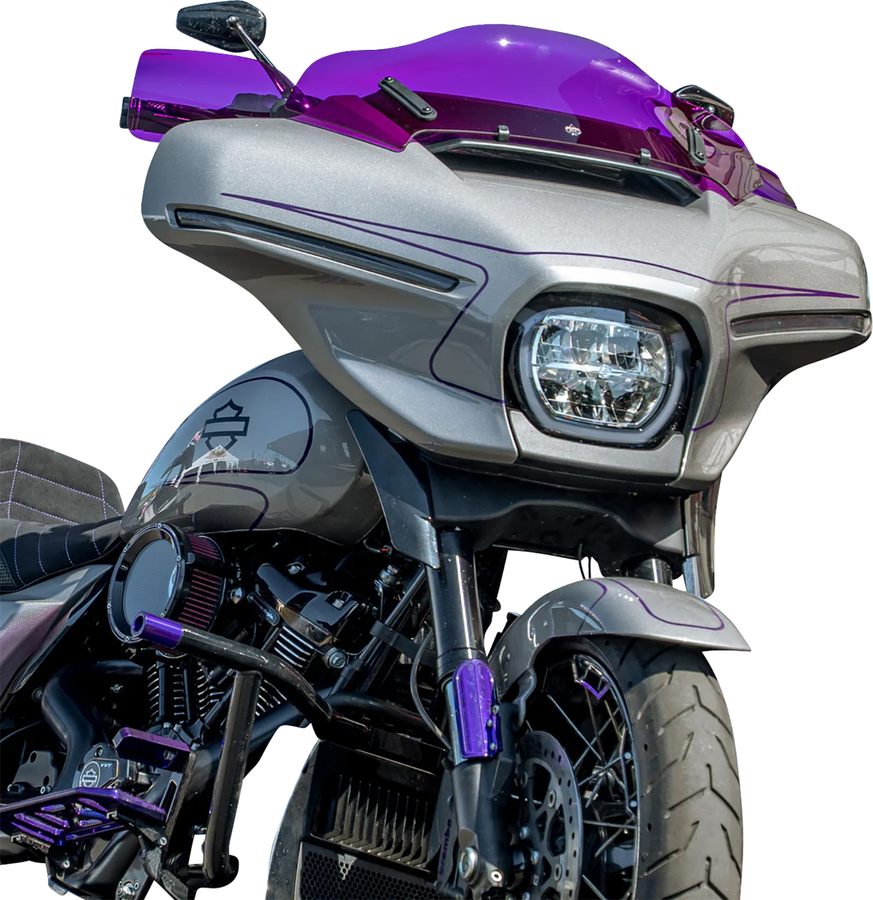 Klock Werks Flare® Handguards - Harley-Davidson Cable Clutch - Purple
