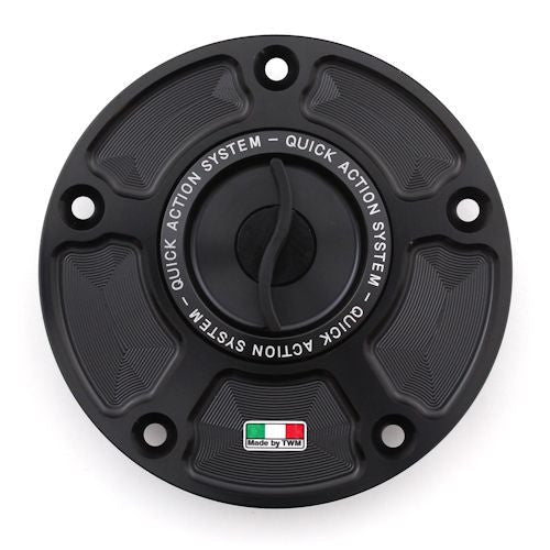 TWM Quick Action CNC Aluminum Gas Cap For Kawasaki - TKPR.03 - Black