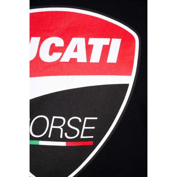 Ducati Corse Crest Logo Official MotoGP Race Team T-Shirt - Black
